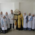 В будущем храме при Курганской областной больнице совершили первый молебен